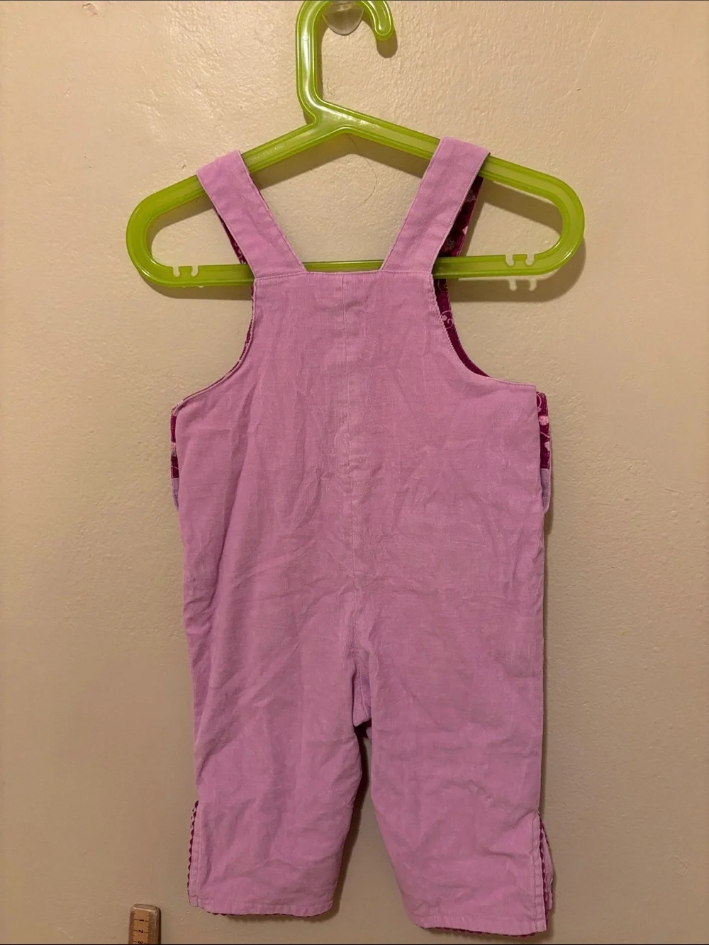 Place Pink Corduroy Overalls with Heart Detail